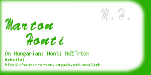 marton honti business card